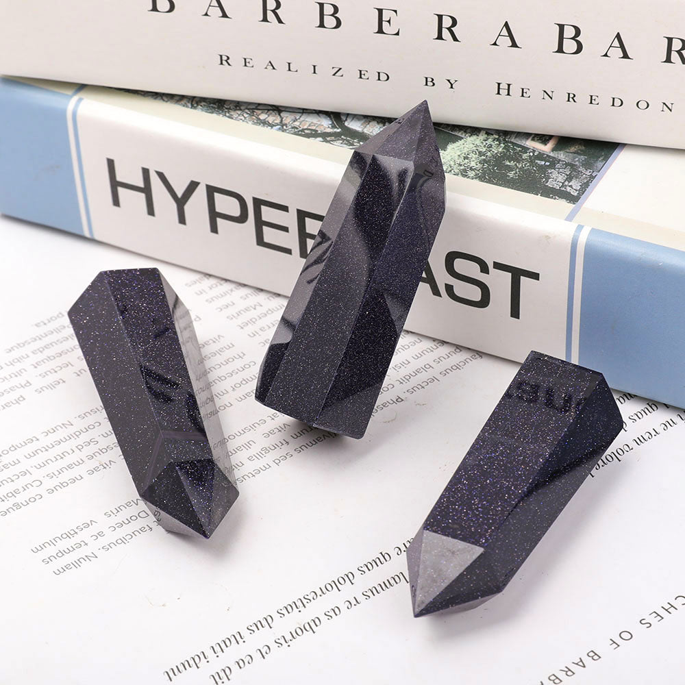 Blue Sandstone Crystal Points