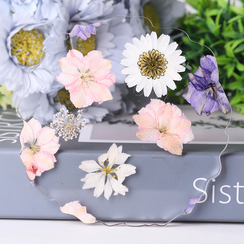 Resin Plate Coaster with Flower Decor