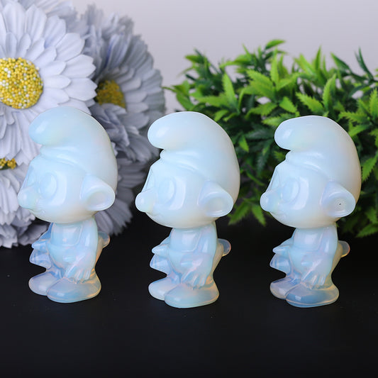 2.8" Opalite Smurfs Crystal Carvings