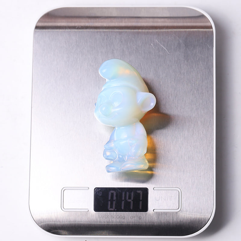 2.8" Opalite Smurfs Crystal Carvings