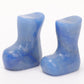 1.5" Set of 2 Blue Aventurine Boots Carvings for Christams Decor