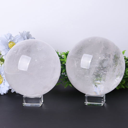 5" Unique Clear Quartz Crystal Sphere