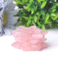 2" Rose Quartz Succulent Crystal Carvings