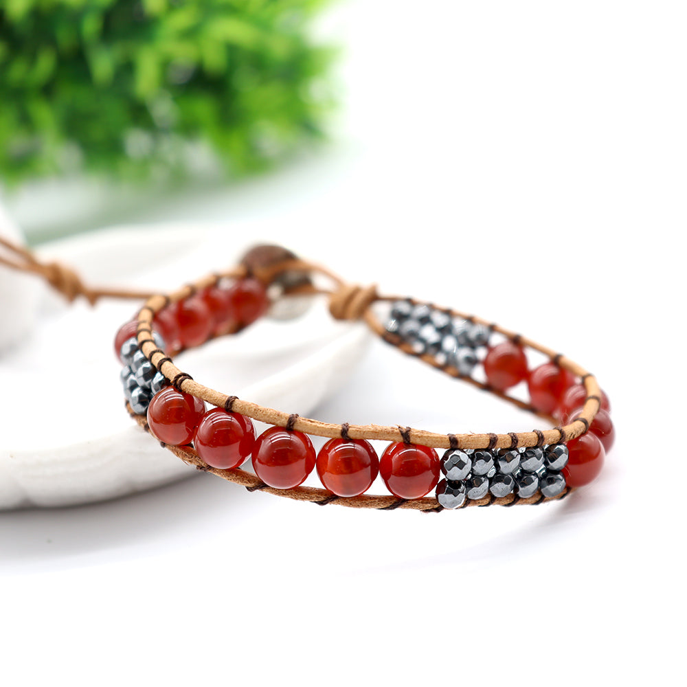 Hand-knitted Crystal Stone Bracelets