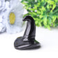2.25" Black Obsidian Witch's Hat Crystal Carvings