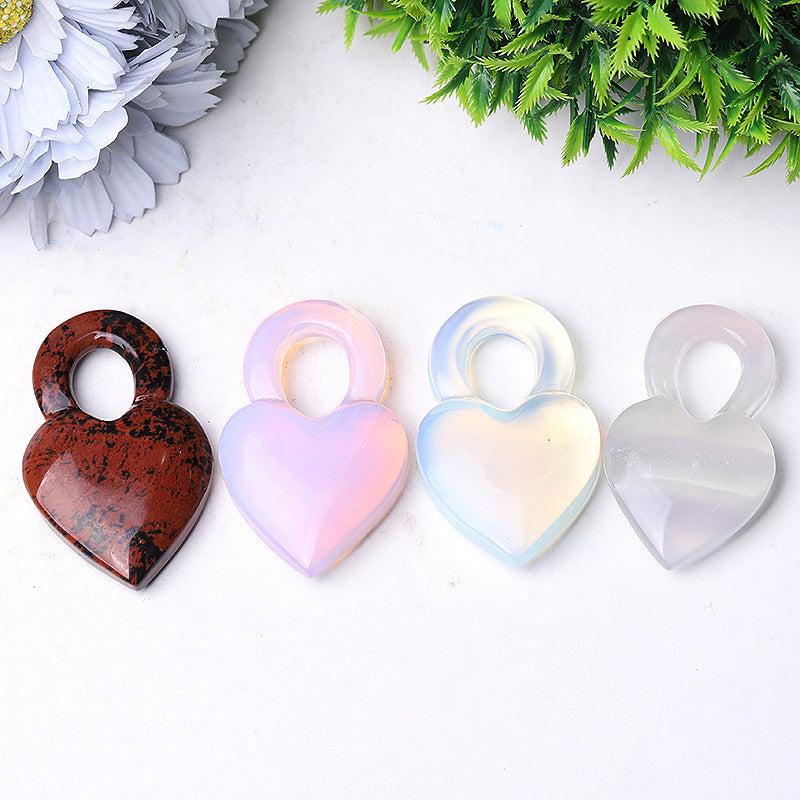 2.6" Heart Crystal Carvings