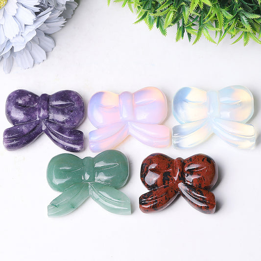 2.3" Bow-knot Crystal Carvings for Christmas