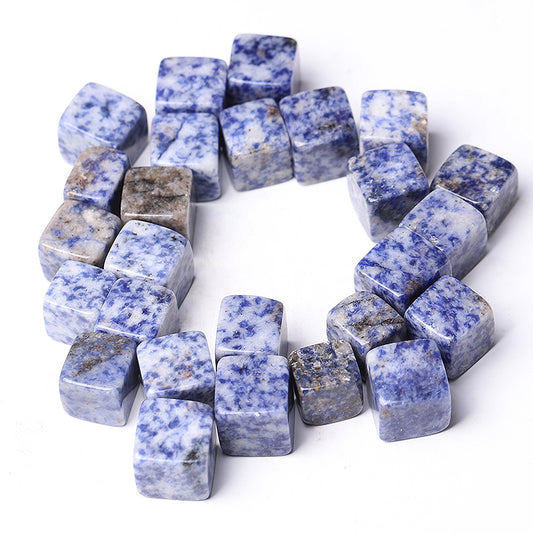 Blue Spots Crystal Cubes