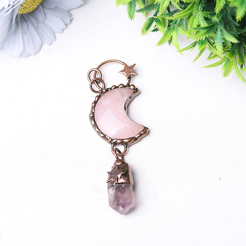 Rose Moon Amethyst Pendant Bulk Wholesale