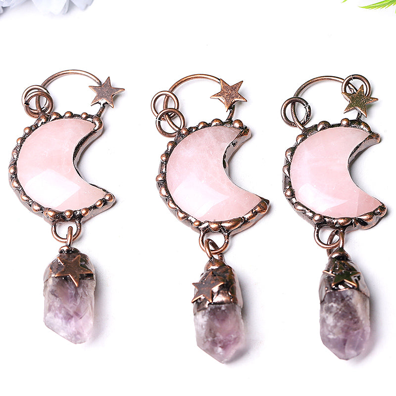 Rose Moon Amethyst Pendant Bulk Wholesale