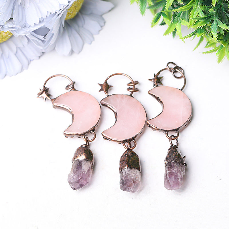 Rose Moon Amethyst Pendant Bulk Wholesale