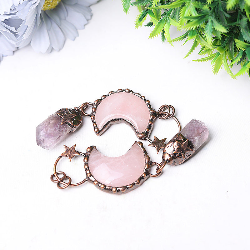 Rose Moon Amethyst Pendant Bulk Wholesale