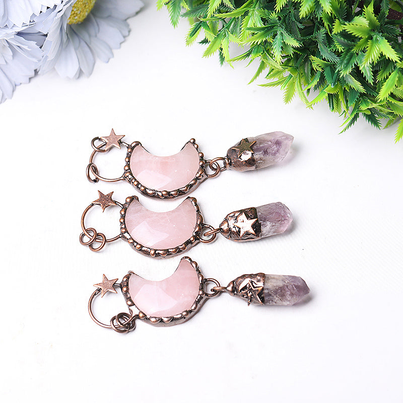 Rose Moon Amethyst Pendant Bulk Wholesale