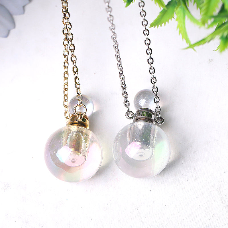 0.5ml Aura Angel Crystal Perfume Bottle Necklace DIY