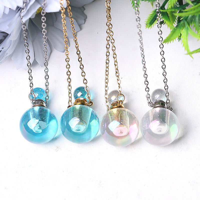 0.5ml Aura Angel Crystal Perfume Bottle Necklace DIY