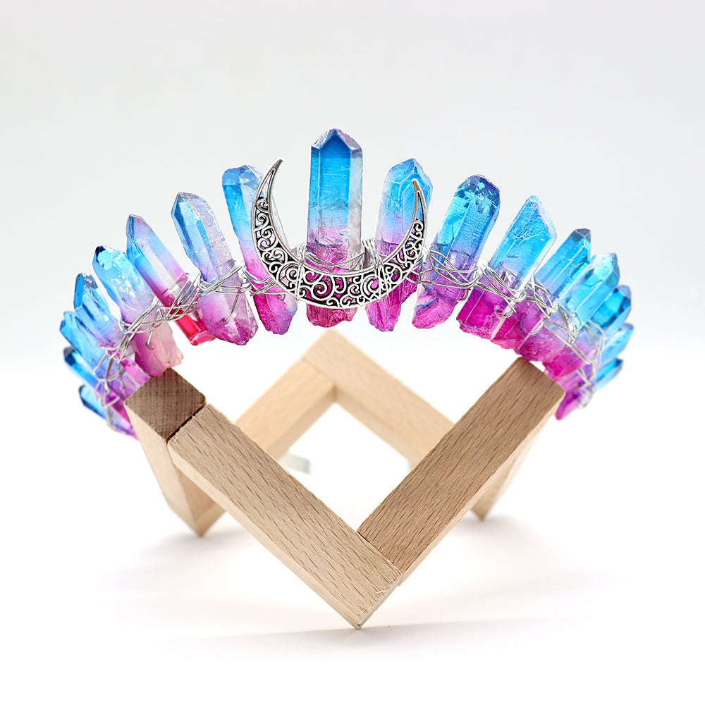 The Rainbow Aura Quartz Witch Angel Crystal Crown