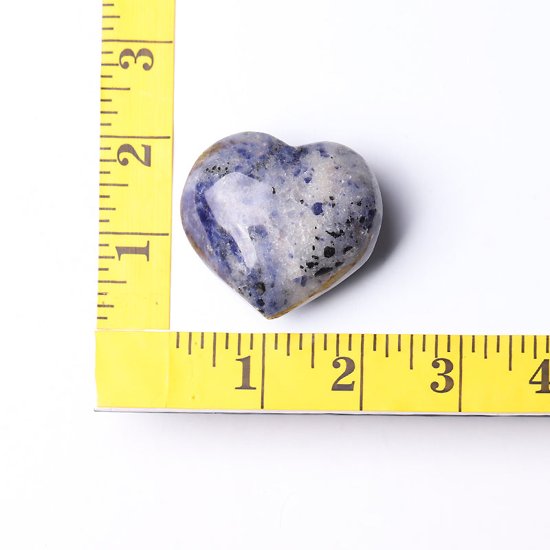 2" Sodalite Heart Crystal Carvings