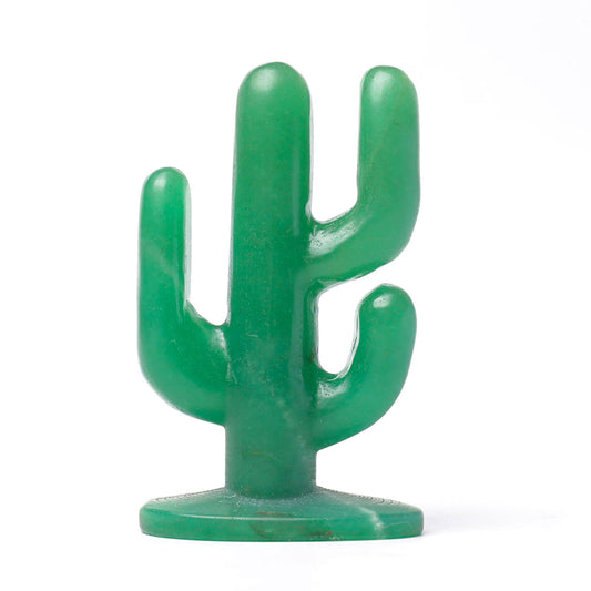 Natural Aventurine Cactus Carving