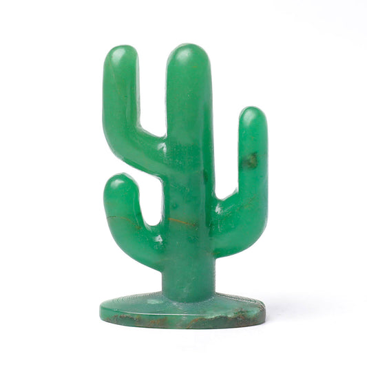 Natural Aventurine Cactus Carving