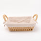Straw Basket with Linen Lining