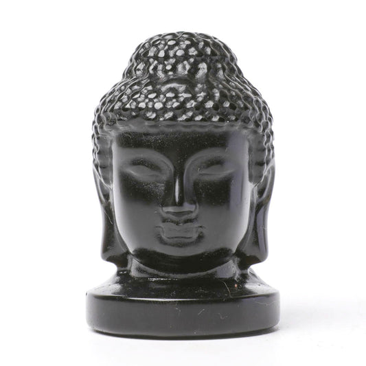 Black Obsidian Buddha Head 3.0"