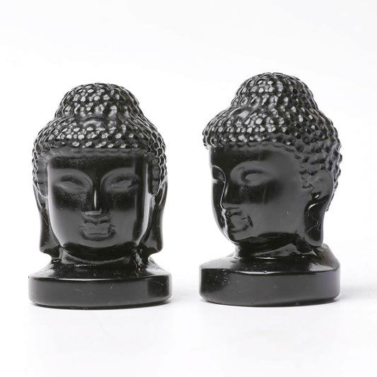 Black Obsidian Buddha Head 2.3"