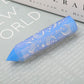 Blue Opalite Point with Moon Printing