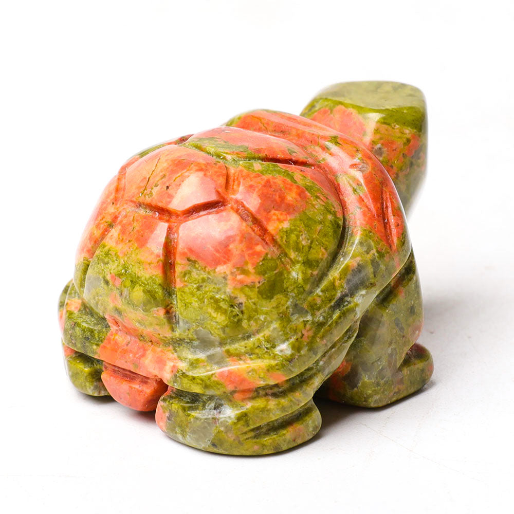 1.5" Unakite Crystal Carving Turtle