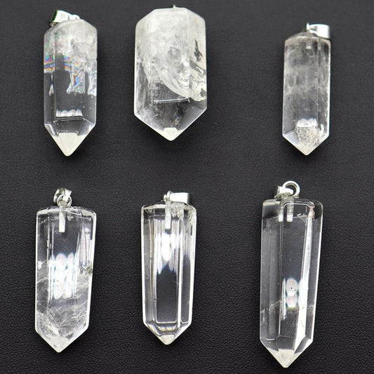 Clear Meaningful Quartz Mini Crystal Healing Pendant