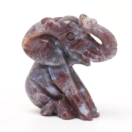 2" Ocean Jasper Elephant Carvings