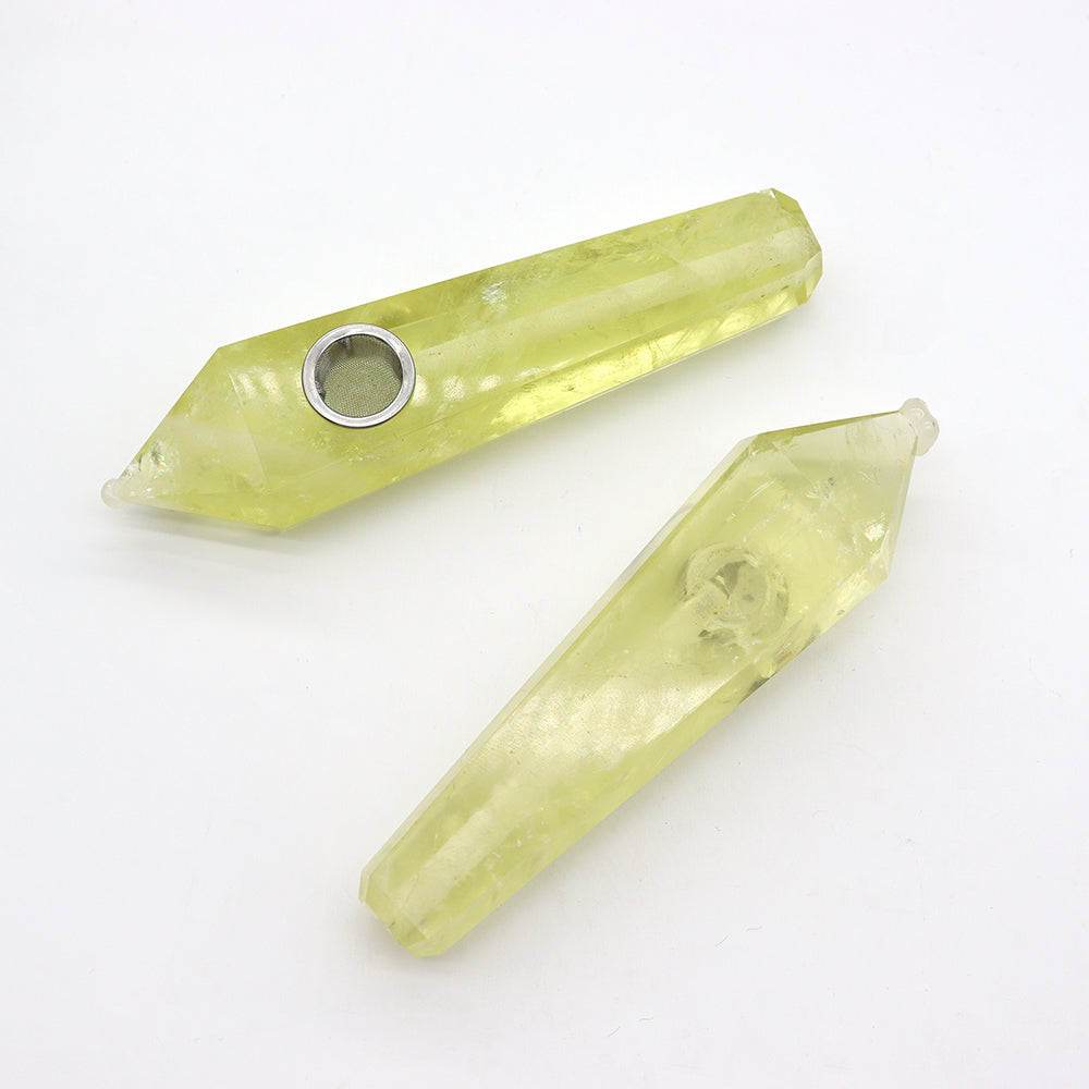 Natural Citrine Crystal Pipe