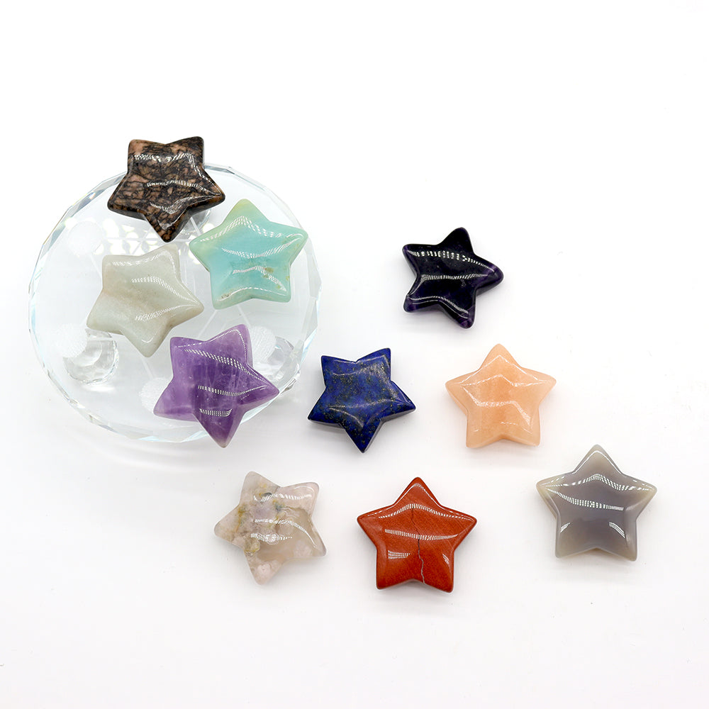 Healing Stones Crystals Star Shape Carving