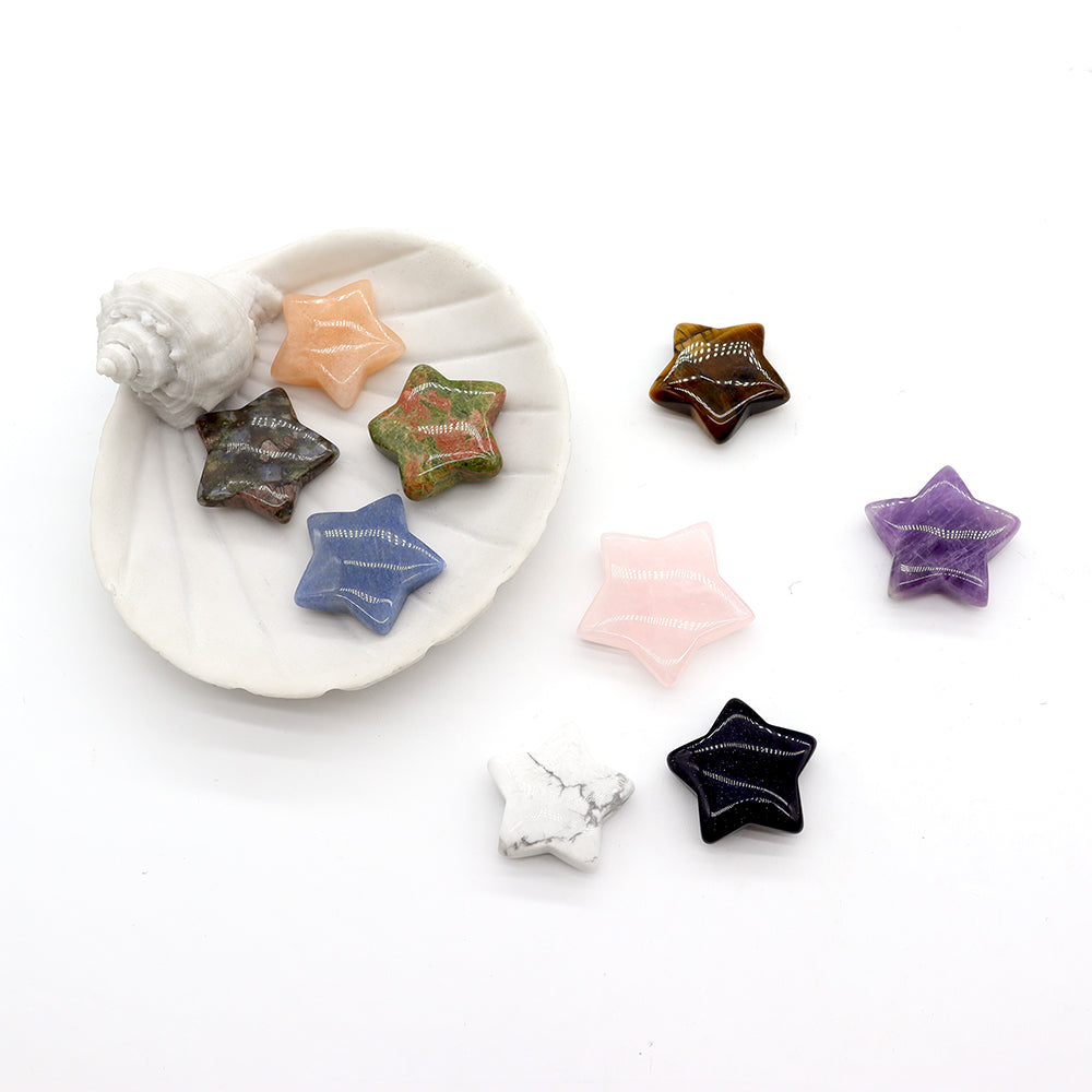 Healing Stones Crystals Star Shape Carving