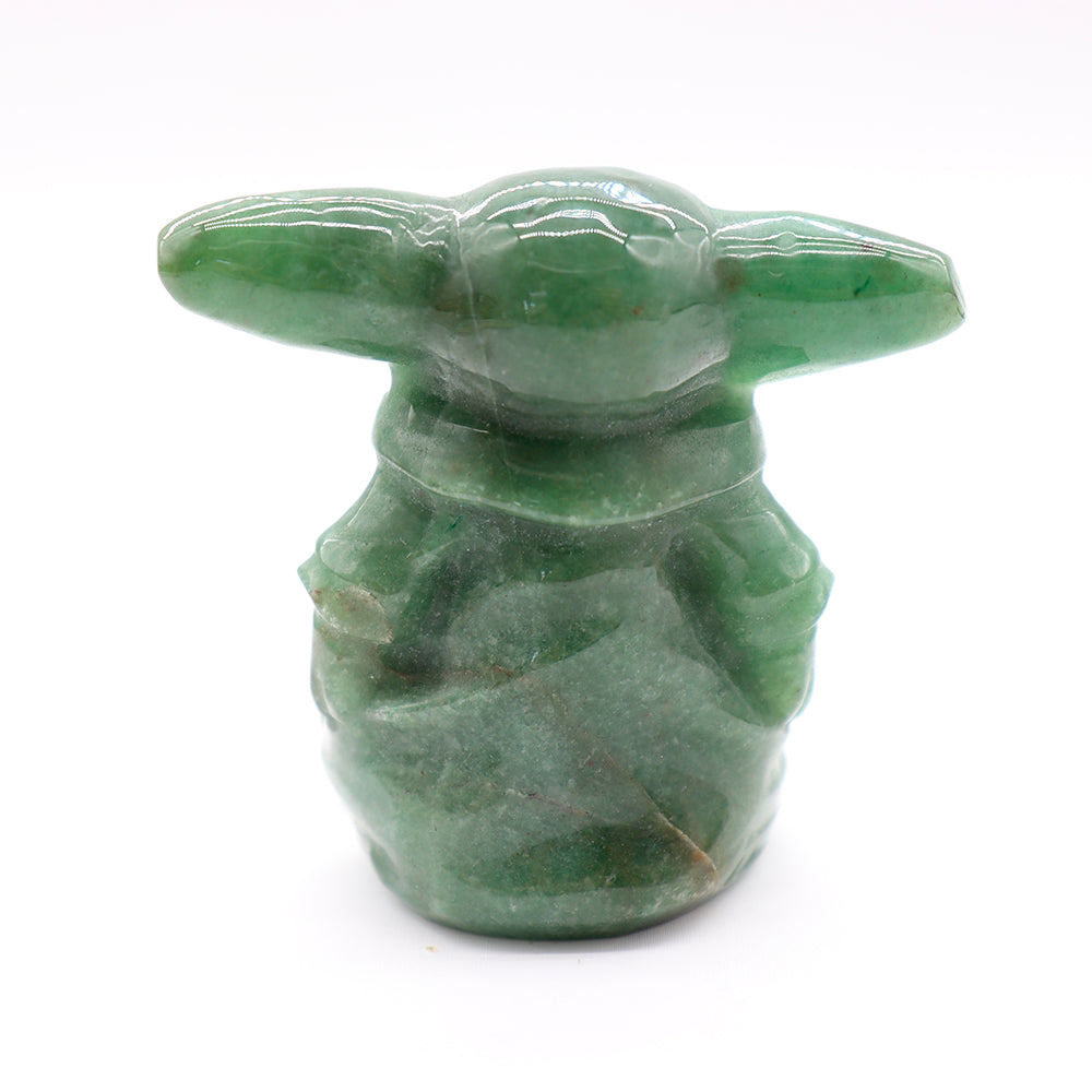 Master Yoda Aventurine Crystal Carvings