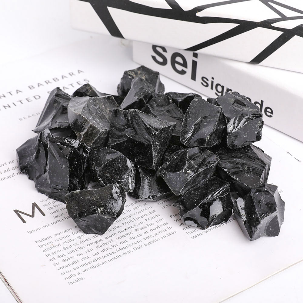 1kg Black Obsidian Raw Stone