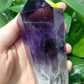 Dark Purple Amethyst Point Half Polished #1