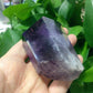 Dark Purple Amethyst Point Half Polished #11
