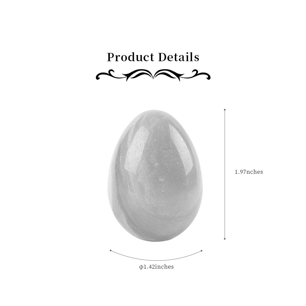 2" Dalmatian Egg Shape Crystal Palm Stone